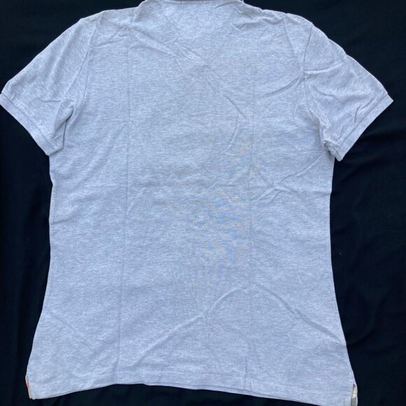Burberry Brit Men Short Sleeve Polo Light Grey Cotton Pique Polo Shirt XL - Picture 5 of 13